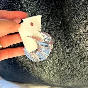 Free People Silver Hoops